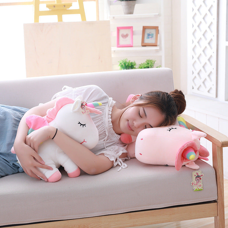 Creative rainbow unicorn doll plush toy angel pegasus plush toy unicorn pillow