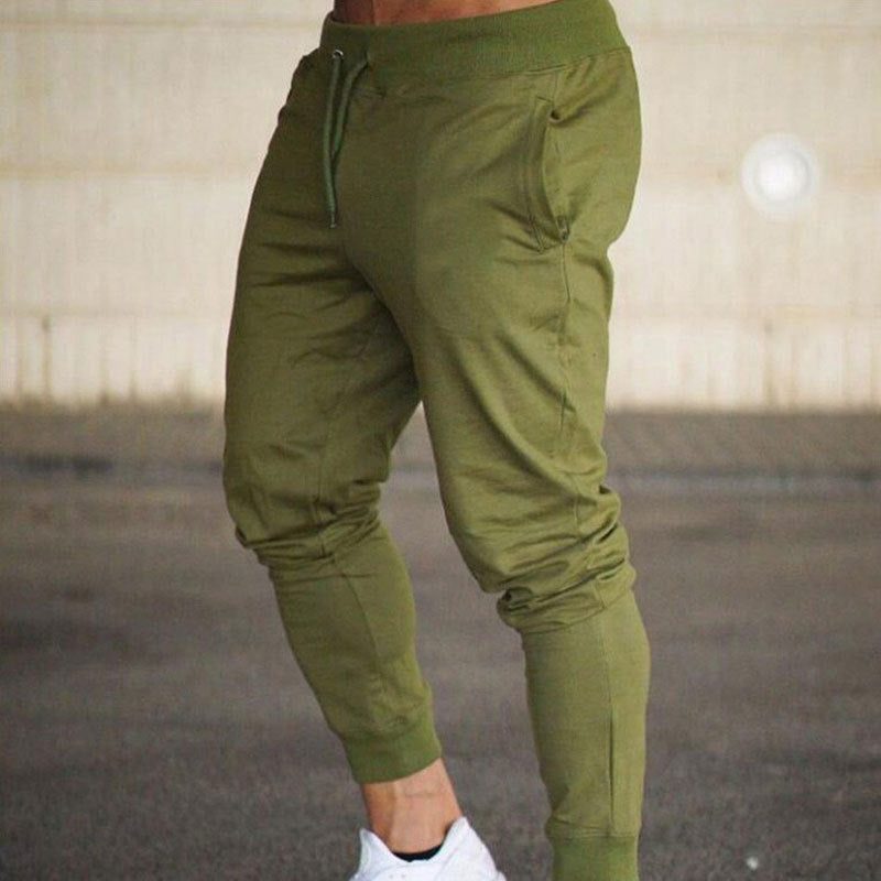 Europe and the United States running fitness football feet casual trousers Tether tight training pants