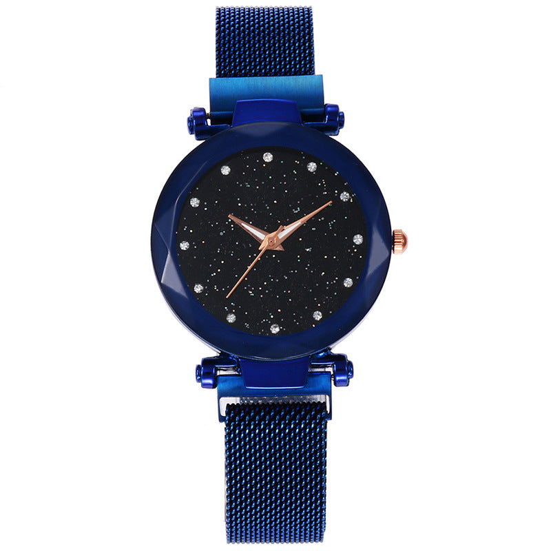 Net red star watch ladies lazy vibrato the same paragraph female watch magnet magnet Milan mesh belt explosion watch