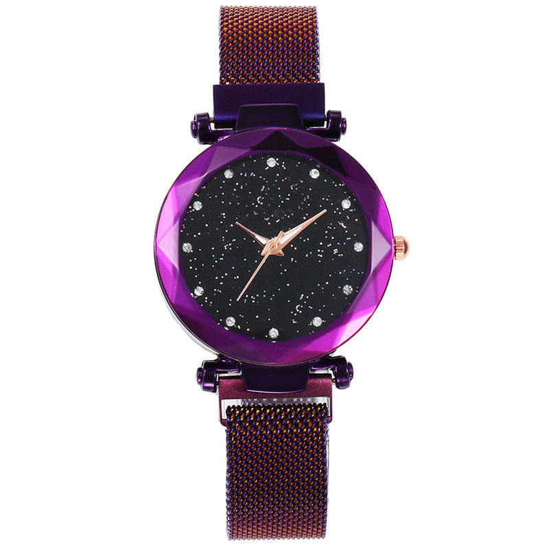 Net red star watch ladies lazy vibrato the same paragraph female watch magnet magnet Milan mesh belt explosion watch