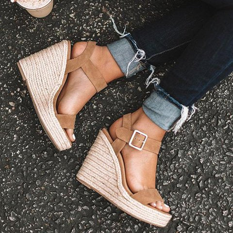 Wedge heel shoes Hemp rope sandals women Wedges women's shoes hemp rope shoes women's shoes