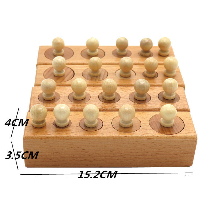 Kindergarten children?s early education enlightenment socket building blocks color corresponding stacked toys wooden educational teaching aids