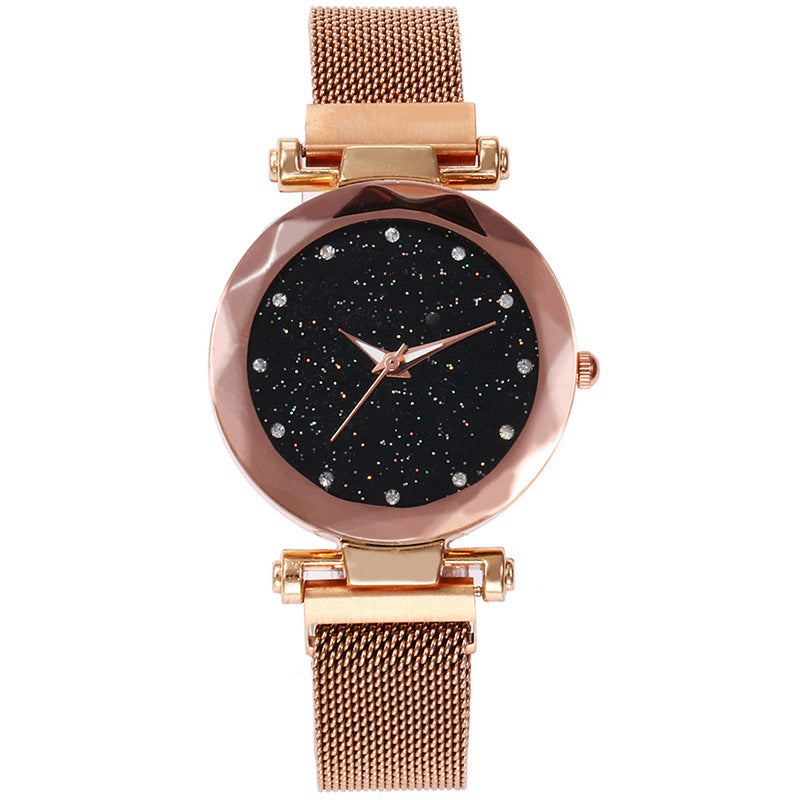 Net red star watch ladies lazy vibrato the same paragraph female watch magnet magnet Milan mesh belt explosion watch