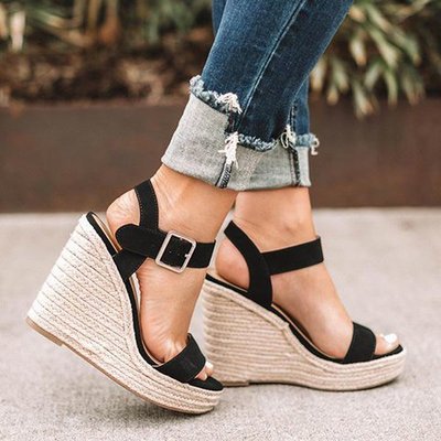 Wedge heel shoes Hemp rope sandals women Wedges women's shoes hemp rope shoes women's shoes