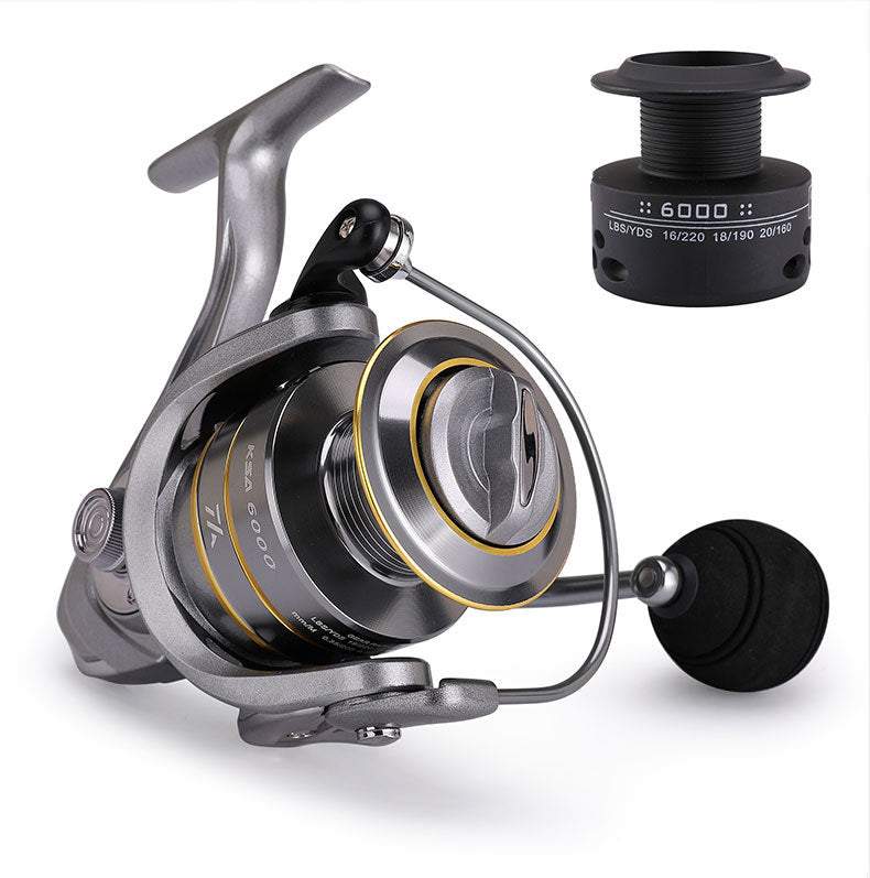 KSA metal fishing reel, sea pole fishing line, no gap fishing reel, spinning wheel type fishing reel, front unloading force reel