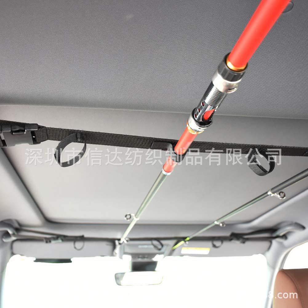 Adjustable Car Fishing Rod Rack Internal Fixation Belt Fishing Rod Strap Portable Fishing Rod Car Built-in Rack