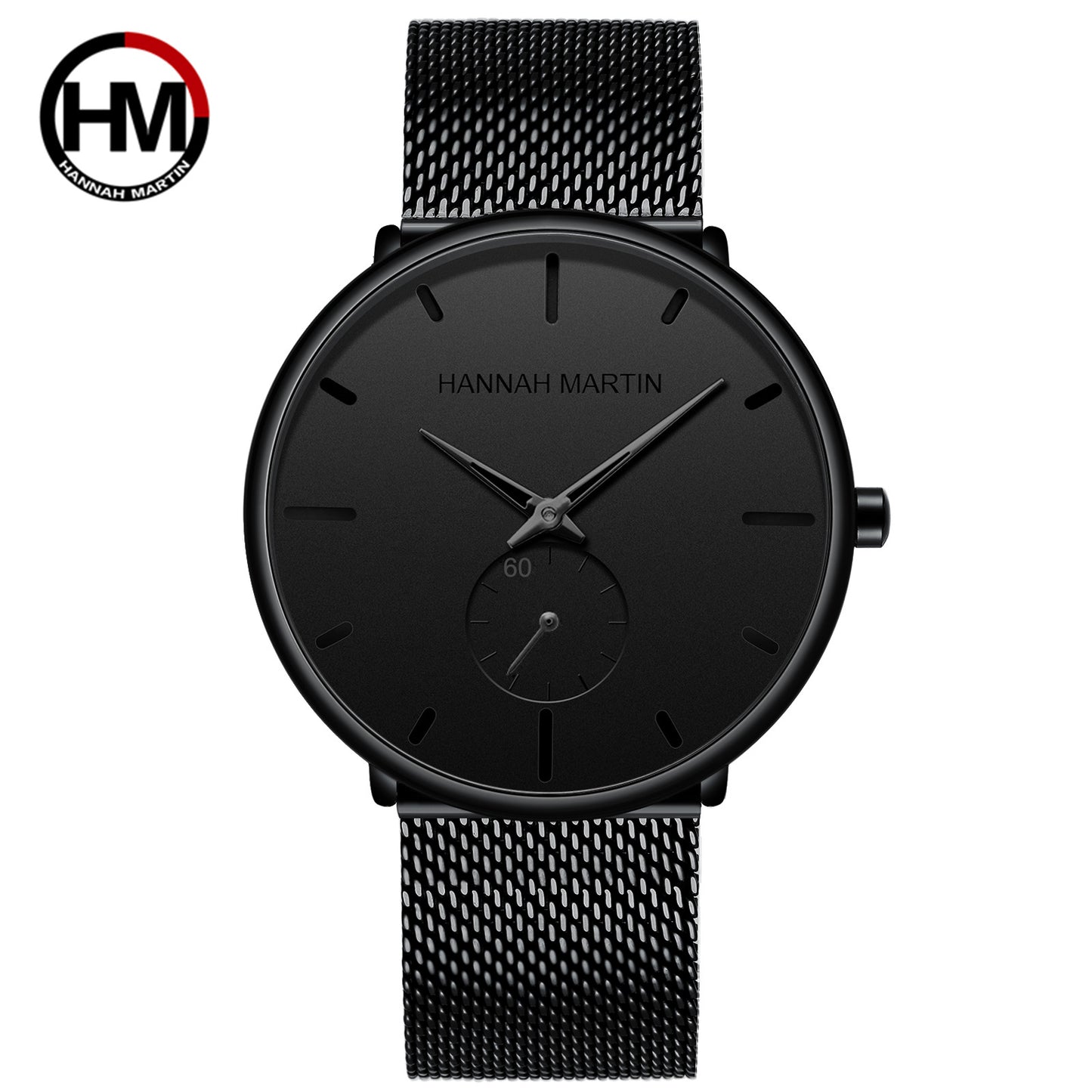 Black waterproof watch Hot personality fashion popular student men's quartz watch