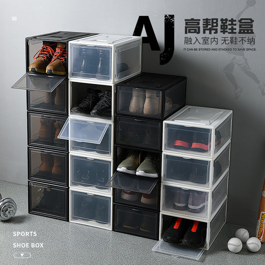 Storage box transparent sports shoes basketball shoes shoe box high-top sneakers wall collection display shoe cabinet
