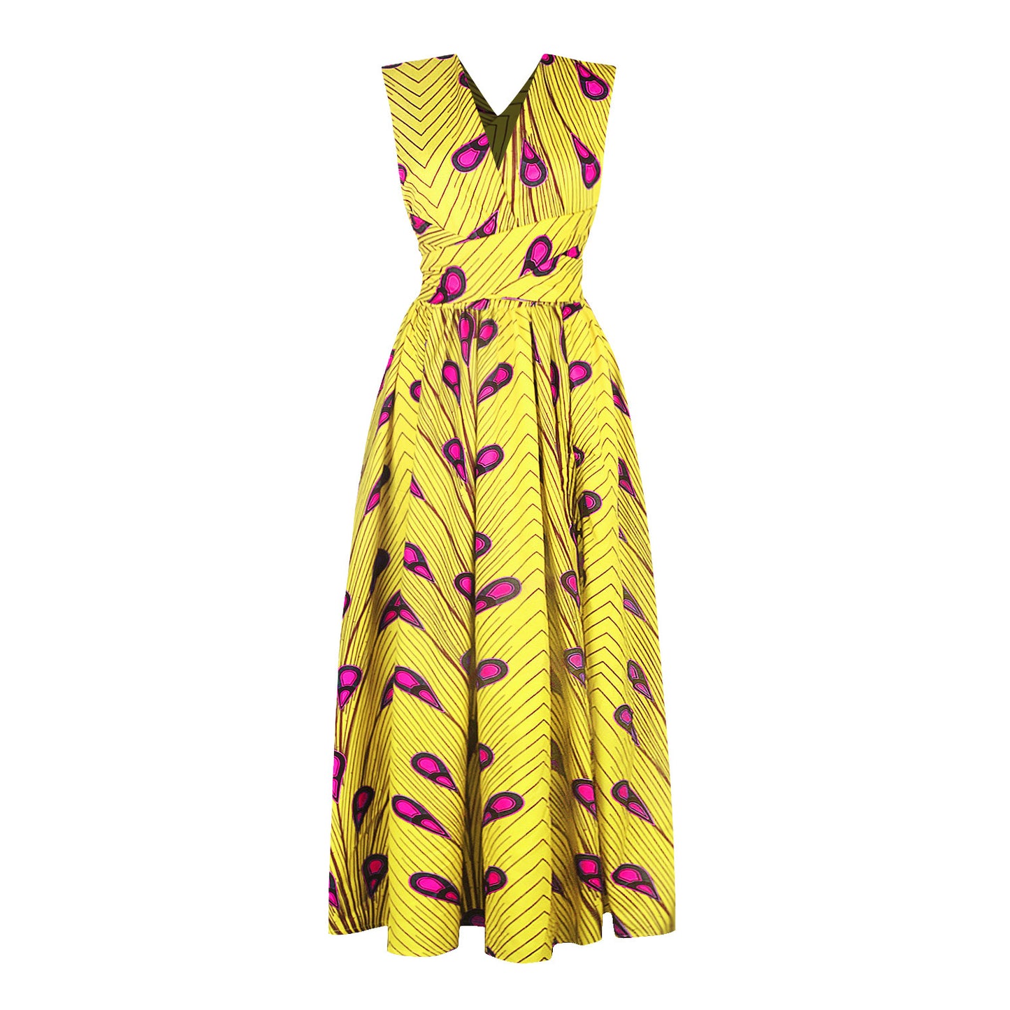 Europe and the United States feather print straps wear more African dress ethnic women's sexy split long skirt