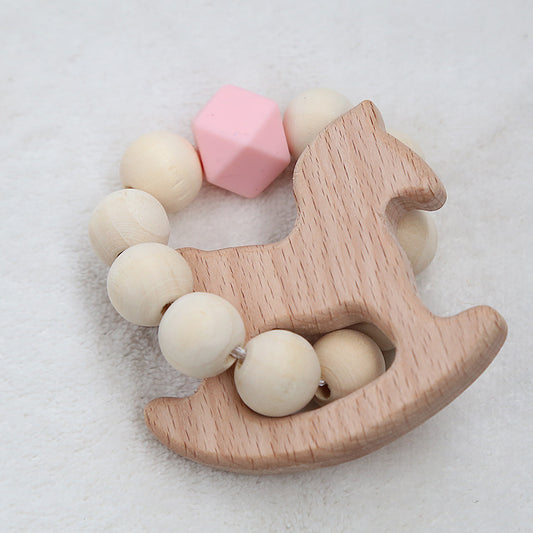 ins children's beaded decoration baby wooden toys beaded shooting props