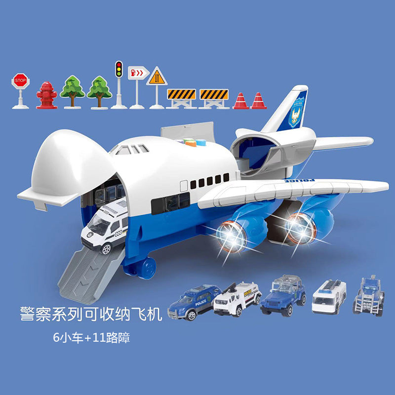 Oversized children's toy airplane music track inertial fall resistance simulation passenger aircraft toy fire engineering vehicle model