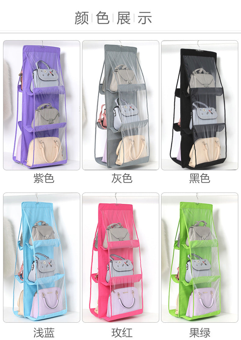 Storage hanging bag double-sided six-layer non-woven hanging bag storage bag 140g