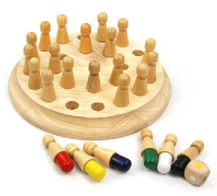 Kids Wooden Memory Match Stick Chess Game Fun Block Board Game Educational Color Cognitive Ability Toy For Children