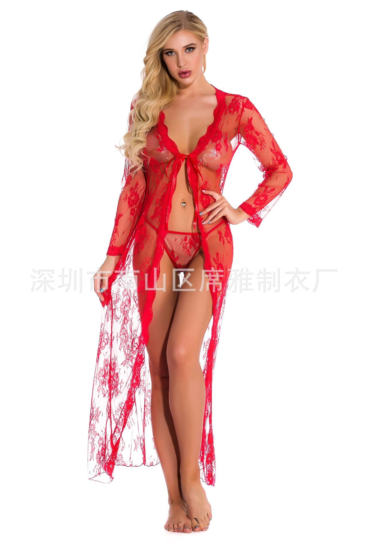 Sexy underwear , lace one-piece, net red pajamas, Sleepwear