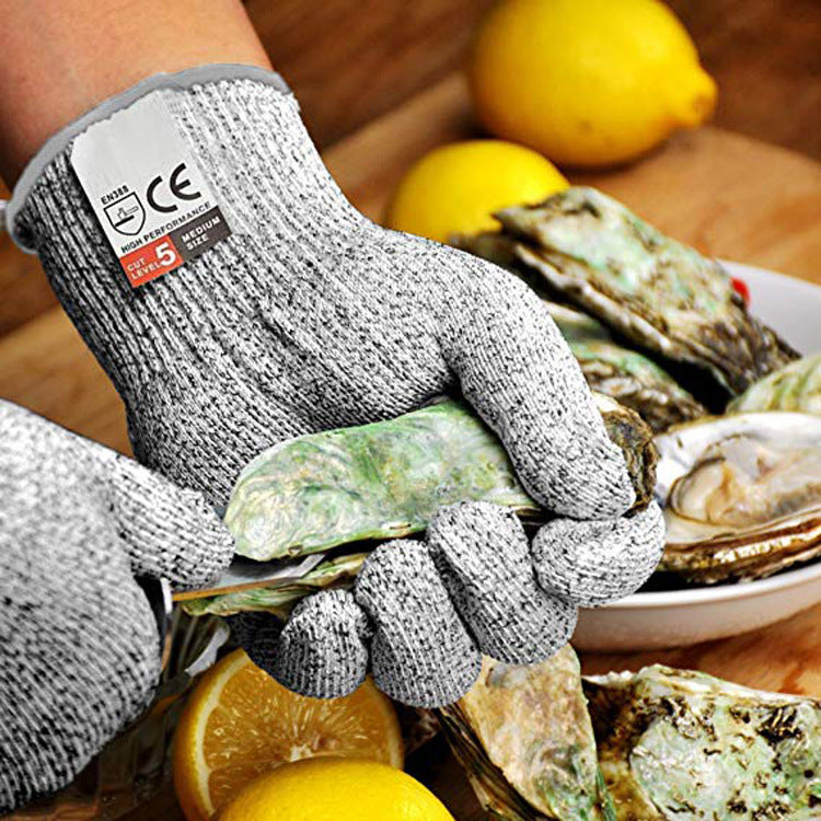 HPPE 5 cut-proof gloves Food grade kitchen garden gardening gloves slaughter fishing gloves