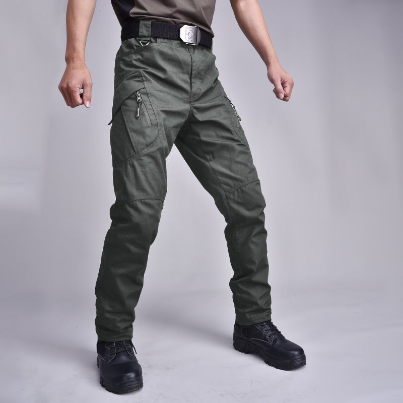 Outdoor consul tactical pants plaid fabric IX9 city special service trousers outdoor class IX7 multi-pocket overalls