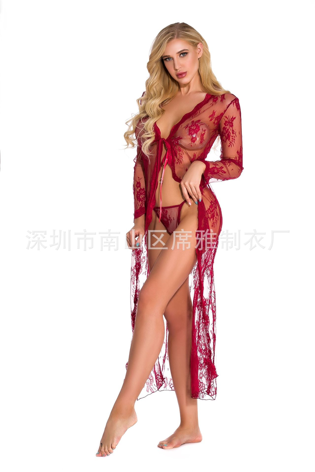 Sexy underwear , lace one-piece, net red pajamas, Sleepwear