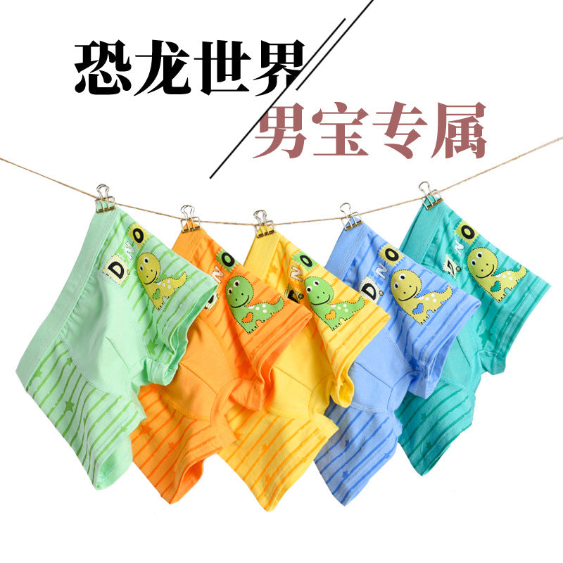 Children's underwear boys cartoon dinosaur cotton student baby boy boxer briefs