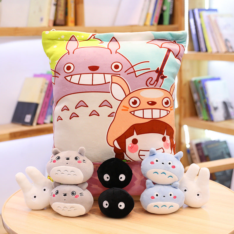 Cute soft cute big bag of snacks My Neighbor Totoro pillow small doll pillow plush toy doll girl