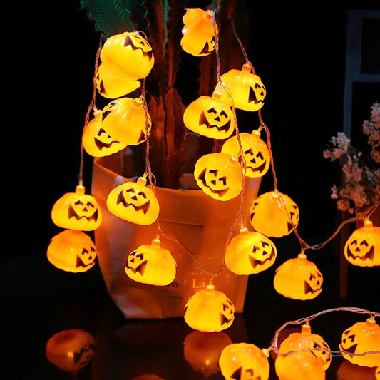 Halloween LED pumpkin lantern string outdoor decorative lights