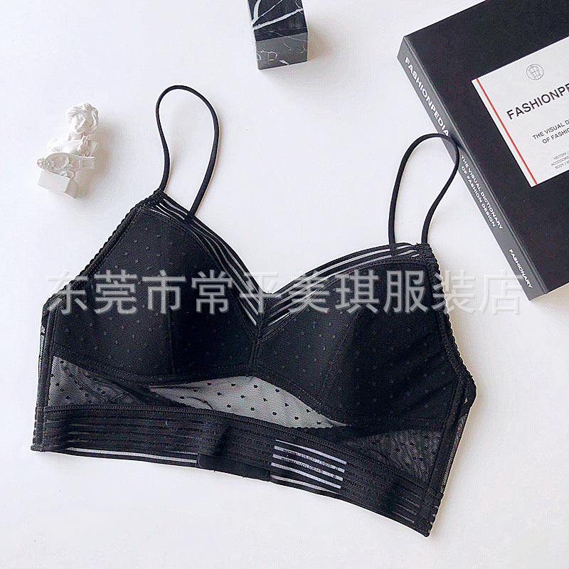 Big halter no steel ring bra beautiful back summer underwear strap halter dress bra underwear