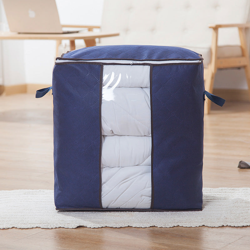 Thick waterproof large capacity non-woven storage bag home travel clothing quilt finishing storage box