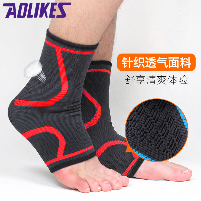 Outdoor sports unisex knitted ankle support, pressurized and warm protective ankle support, foot basket row fitness sports ankle support