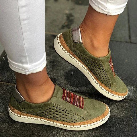 Europe and the United States flat round a pedal lazy shoes women's shoes color matching casual sports shoes