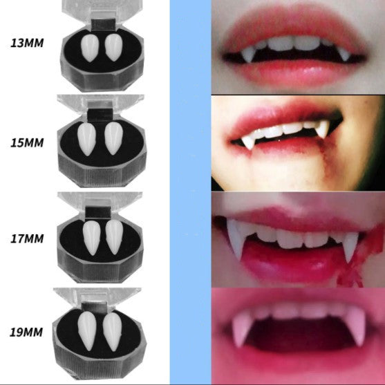 Vampire dentures_halloween vampire dentures zombie dentures pointed tiger teeth cosplay makeup