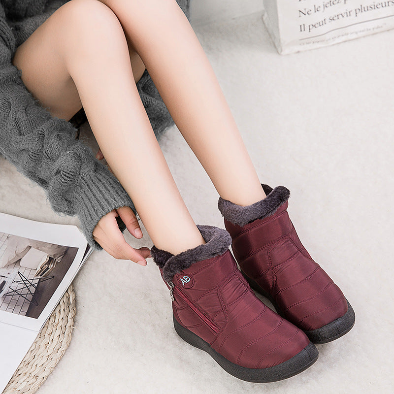 Cross-border women's boots thickened plus velvet short female boots