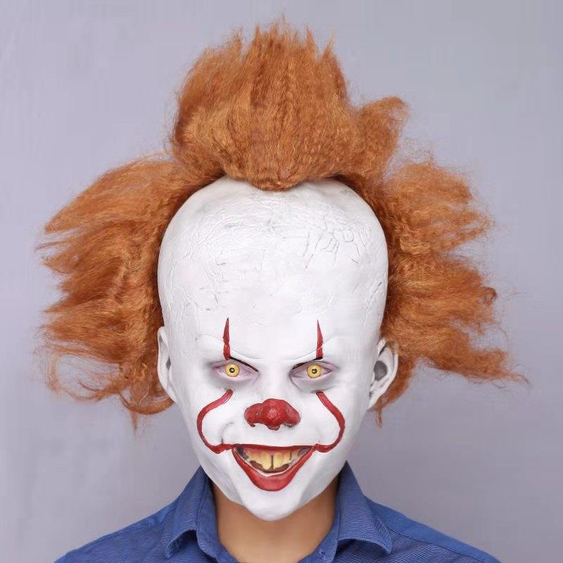 Halloween Clown Back Soul Mask Background Decoration Horror Latex Clown Mask