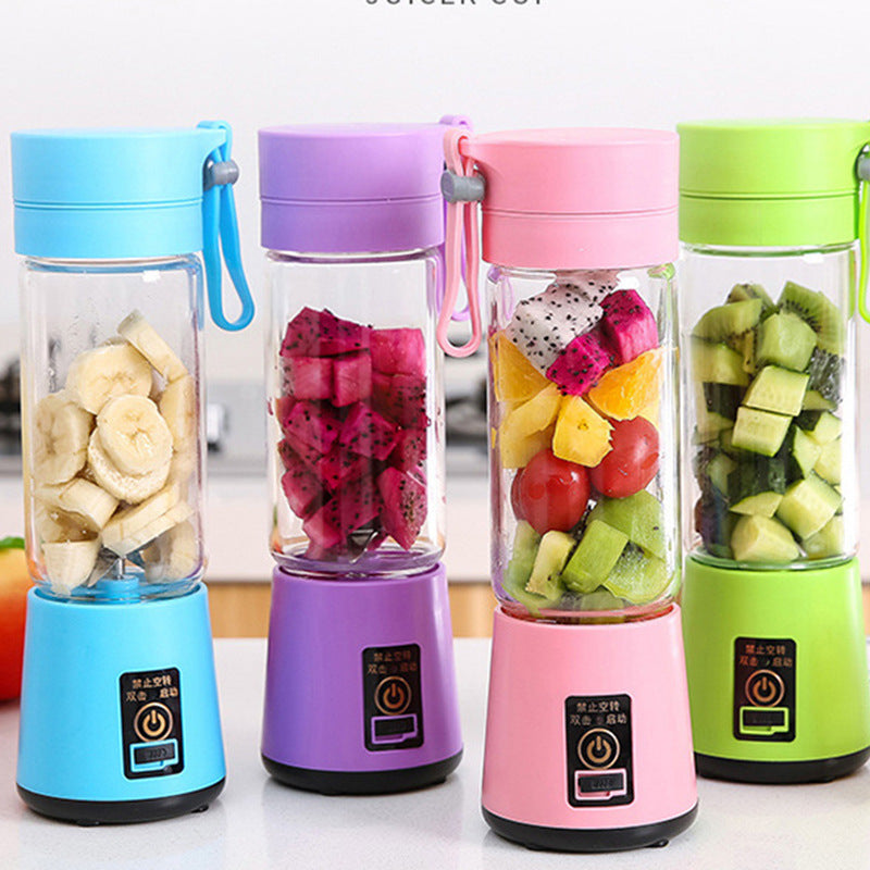 New juice cup USB electric portable juicer kitchen household six-knife fruit blender charging juice cup