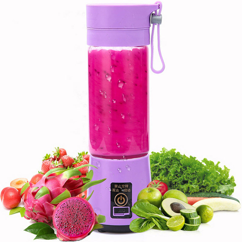 New juice cup USB electric portable juicer kitchen household six-knife fruit blender charging juice cup