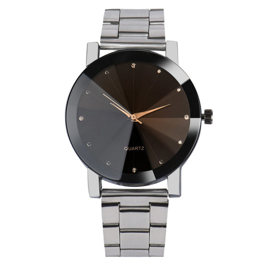 Fashion Man Women Crystal Stainless Steel Analog Quartz Wrist Watch wristwatch mens luxury hublo watches hommes