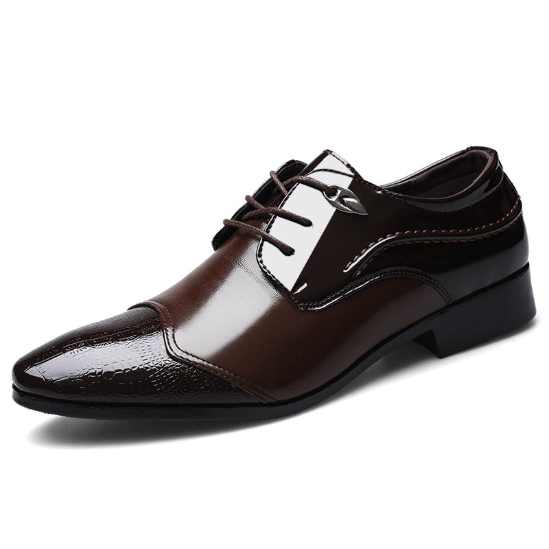 European and American large size casual leather shoes men's business formal wear shoes