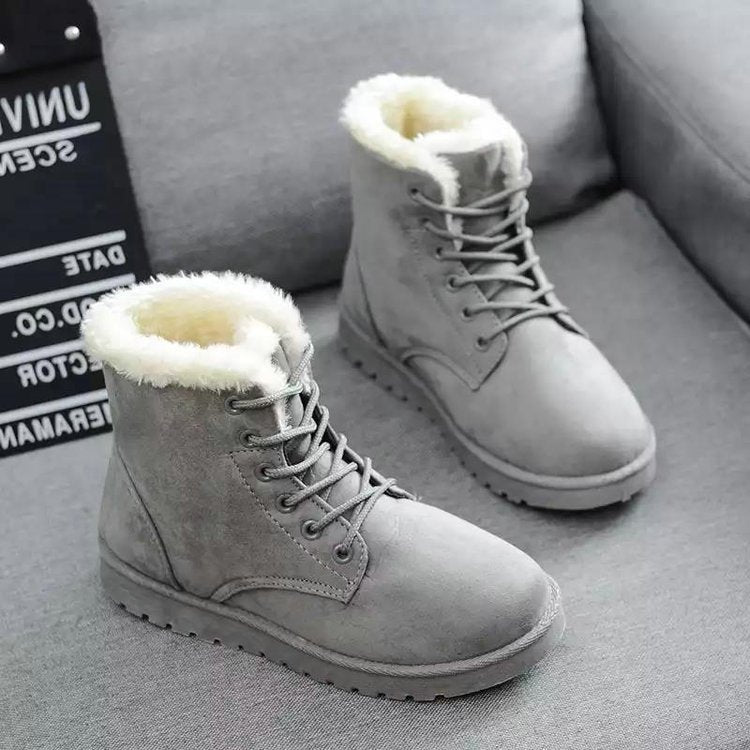 New wild plus velvet snow boots cotton shoes boots women's shoes students Martin boots women's boots