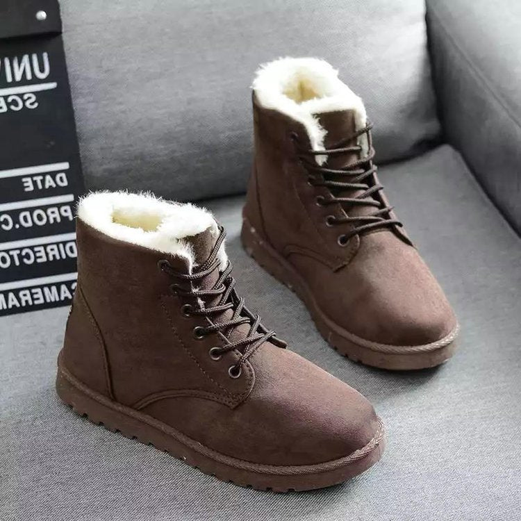 New wild plus velvet snow boots cotton shoes boots women's shoes students Martin boots women's boots