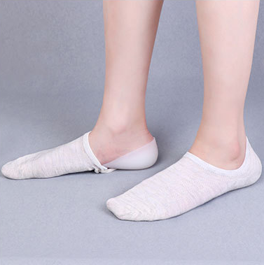 Invisible height increase insole men and women bionic silicone comfortable heel set dwarf soft socks
