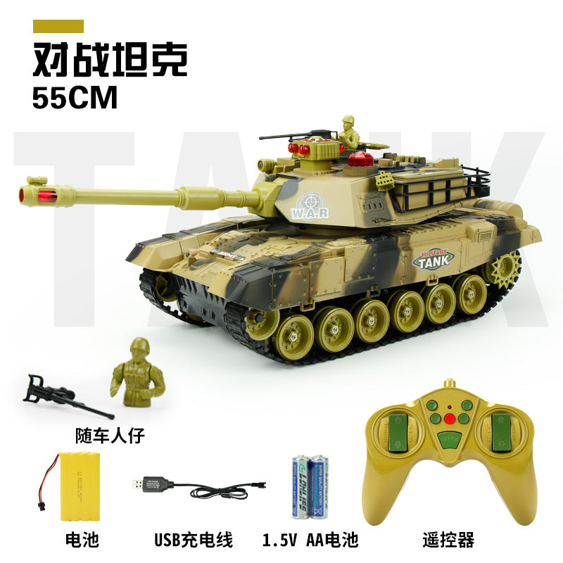 Oversized remote control tank can launch a battle to charge children's cannon toy tracked boy off-road car