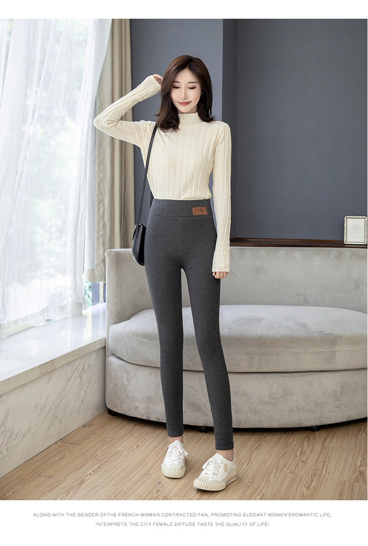 Winter skinny thick velvet wool fleece girls leggings women Trousers Lambskin Cashmere Pants For Women leggings