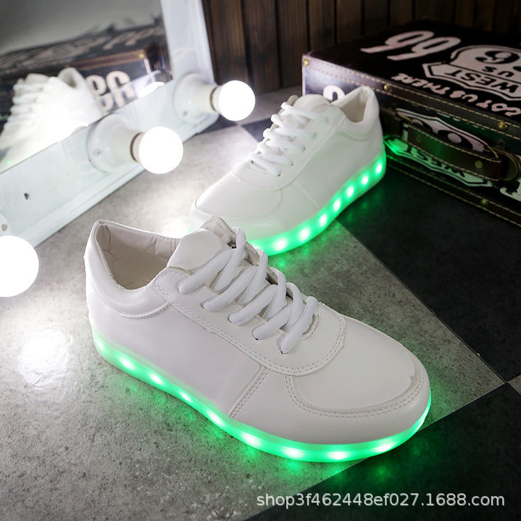 European and American couple luminous shoes LED luminous shoes USB board shoes