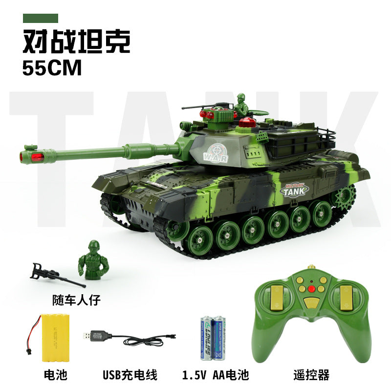 Oversized remote control tank can launch a battle to charge children's cannon toy tracked boy off-road car