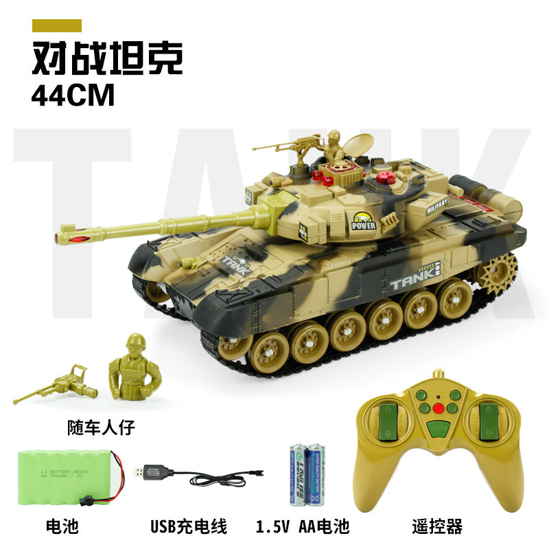 Oversized remote control tank can launch a battle to charge children's cannon toy tracked boy off-road car