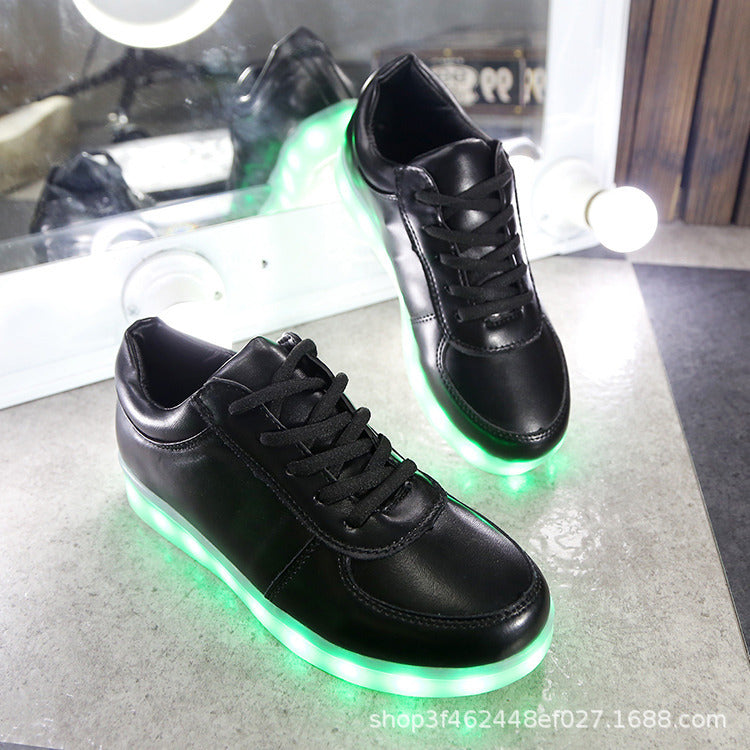 European and American couple luminous shoes LED luminous shoes USB board shoes