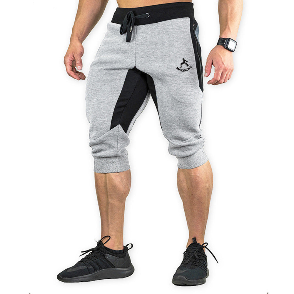 Muscle brother shorts fitness cotton beach pants sports shorts men running casual pants