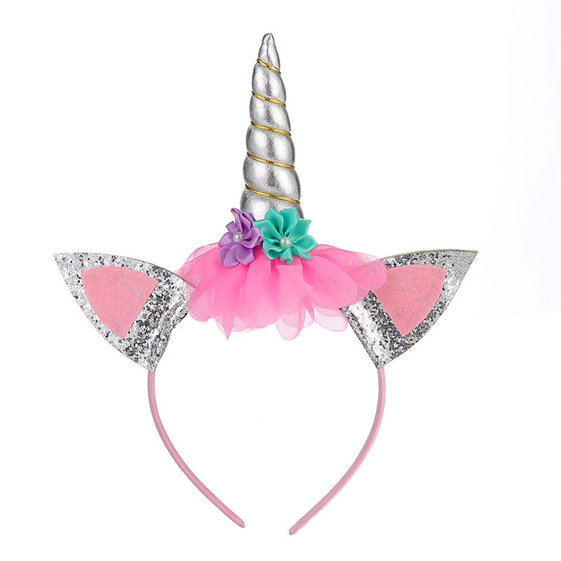 Unicorn Headband Halloween Child Headband Birthday Festival Party Baby Hair Accessories Headdress Unicorn Party