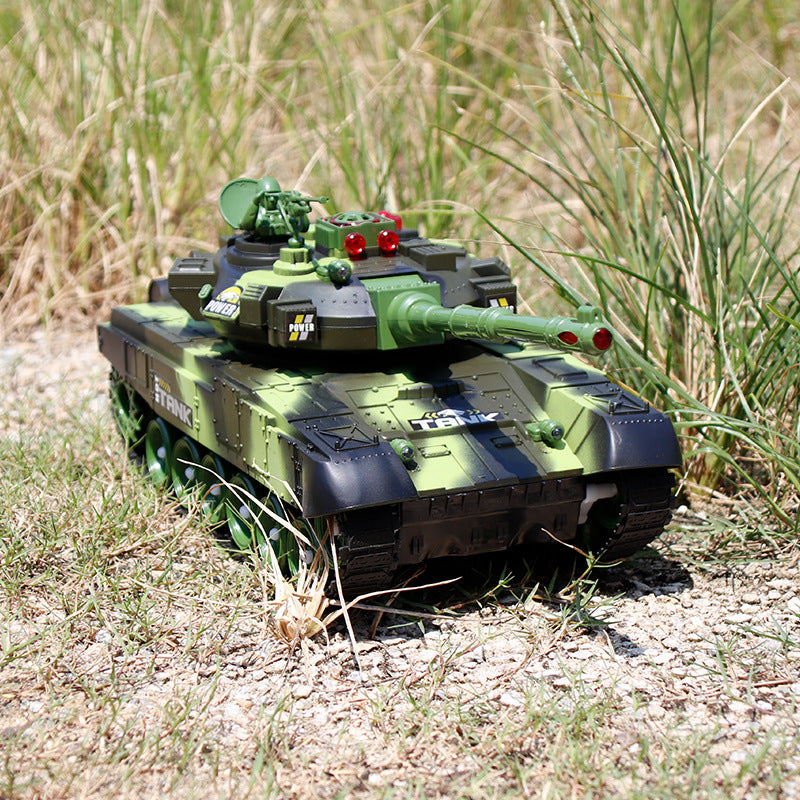 Oversized remote control tank can launch a battle to charge children's cannon toy tracked boy off-road car