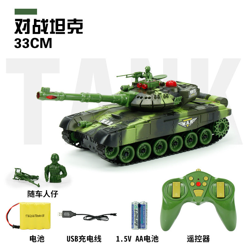 Oversized remote control tank can launch a battle to charge children's cannon toy tracked boy off-road car