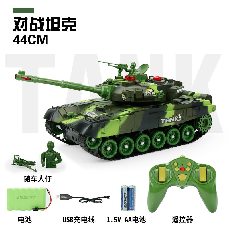 Oversized remote control tank can launch a battle to charge children's cannon toy tracked boy off-road car