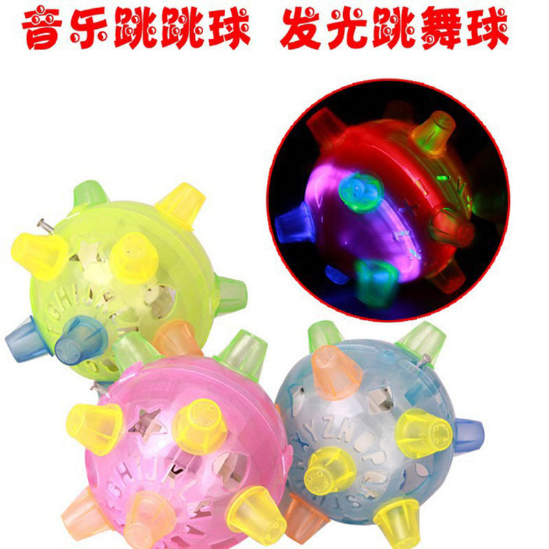 Music colorful luminous flashing electric dancing football bouncing ball bouncing ball multi-angle bouncing ball toy